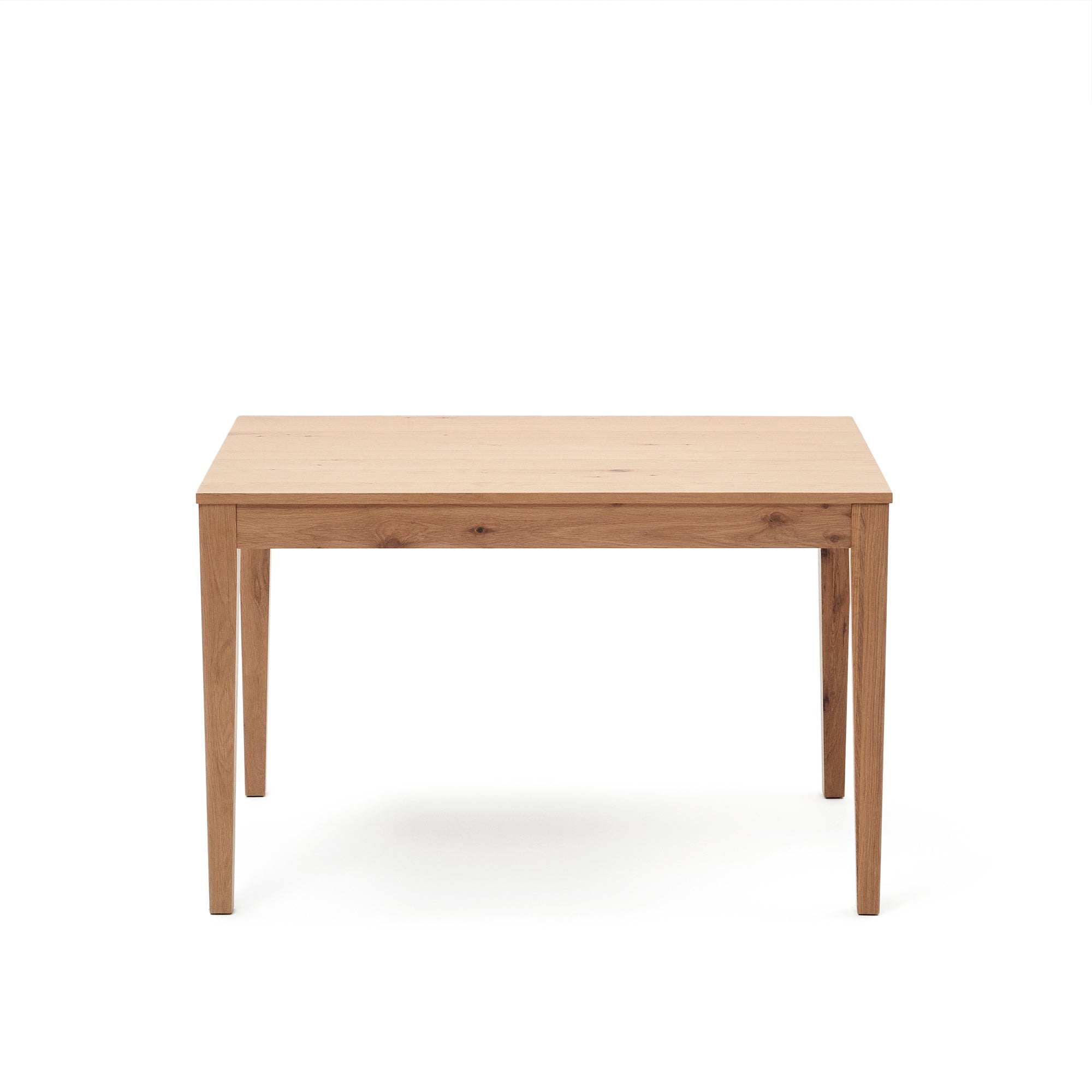 Yain kihúzható asztal tölgyfafurnérral és tömör tölgyfával, 120 (180) x 80 cm