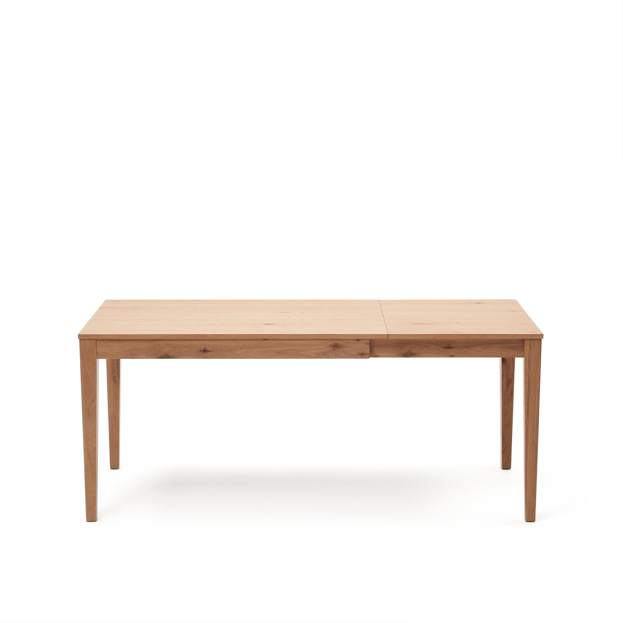 Yain extendable table with oak veneer and solid oak, 120 (180) x 80 cm