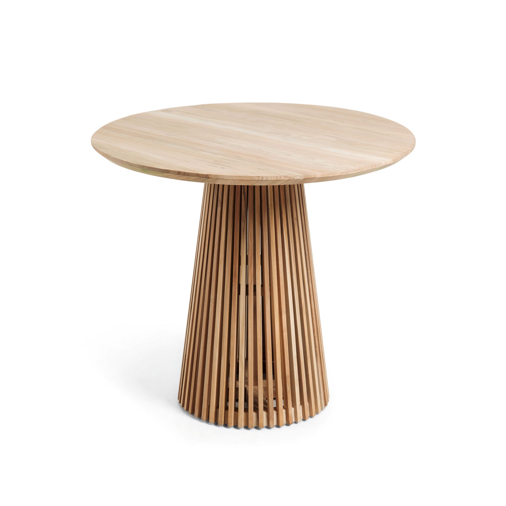 Jeanette round solid teak wood table, Ø 90 cm
