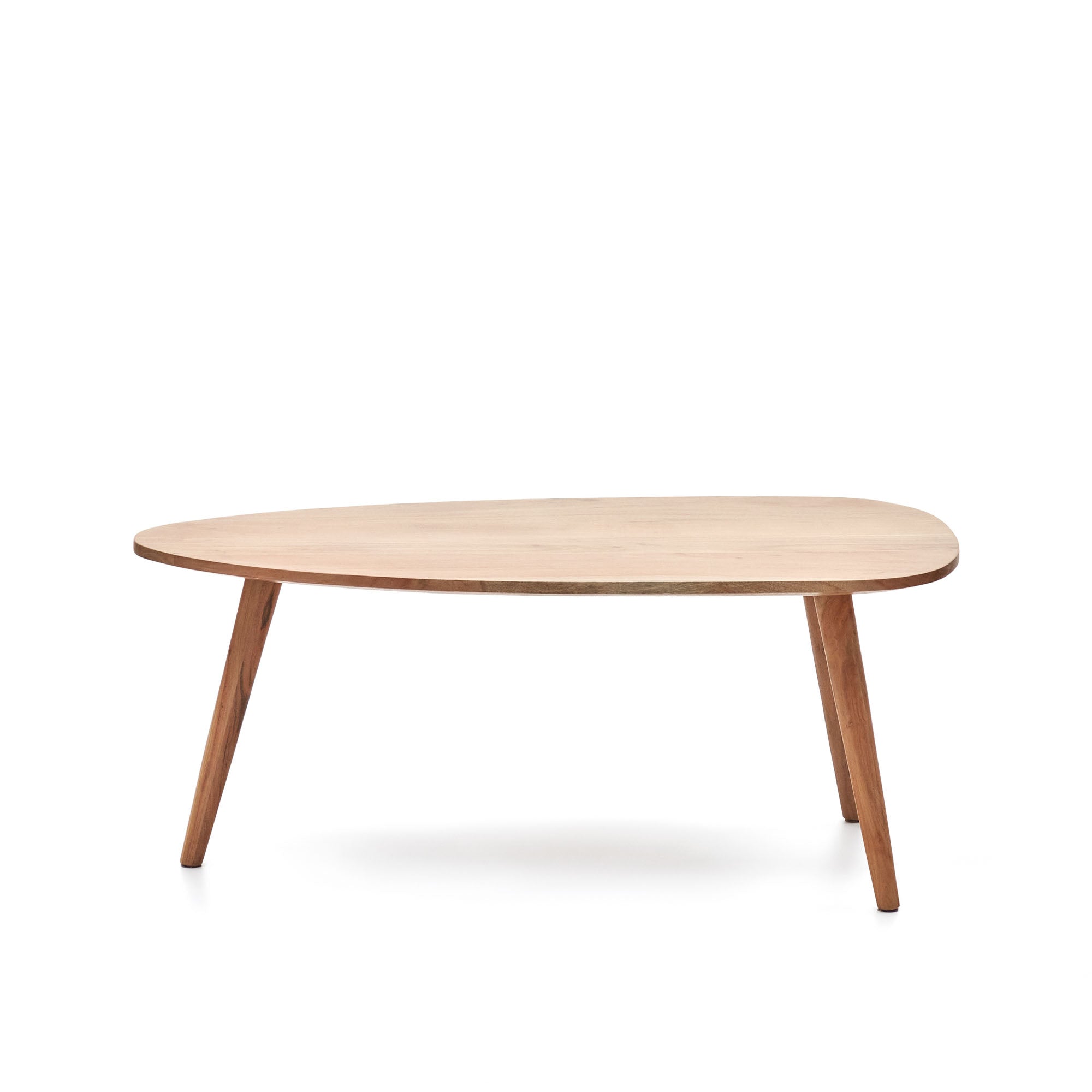 Eluana coffee table in solid acacia with natural finish, Ø 110 x 60 cm