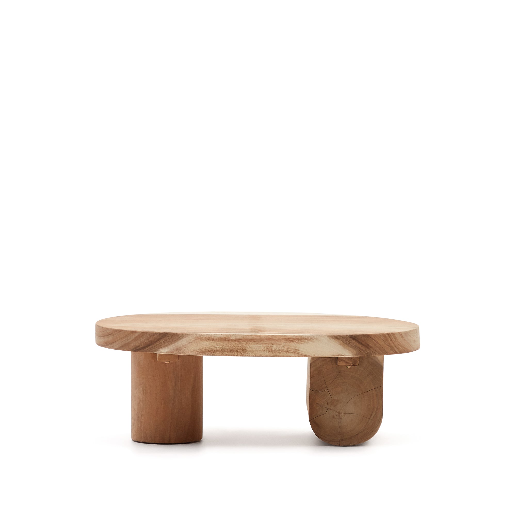 Mosi solid mungur wood coffee table Ø 90 x 60 cm