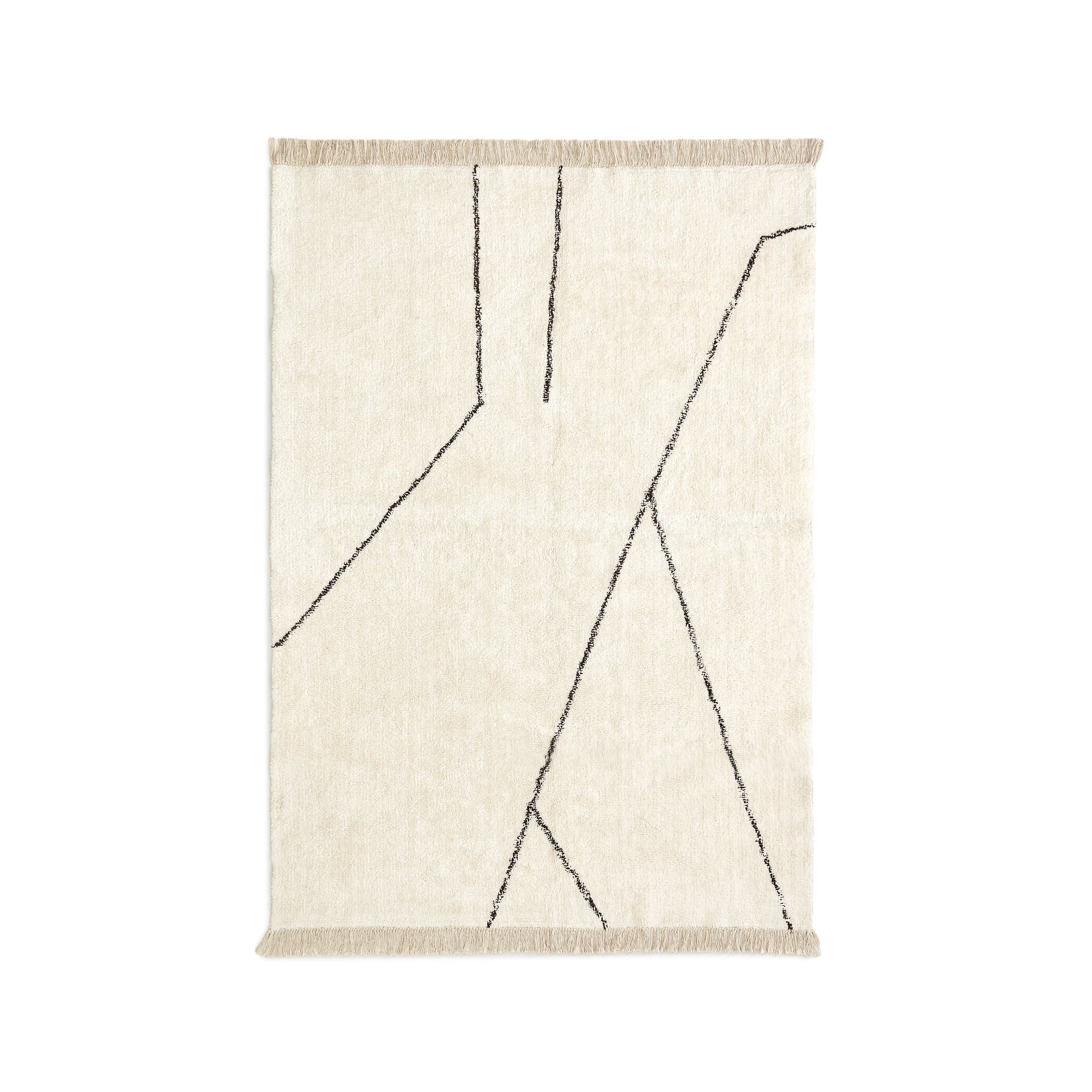 Mijas fekete-fehér pamut szőnyeg 160 x 230 cm