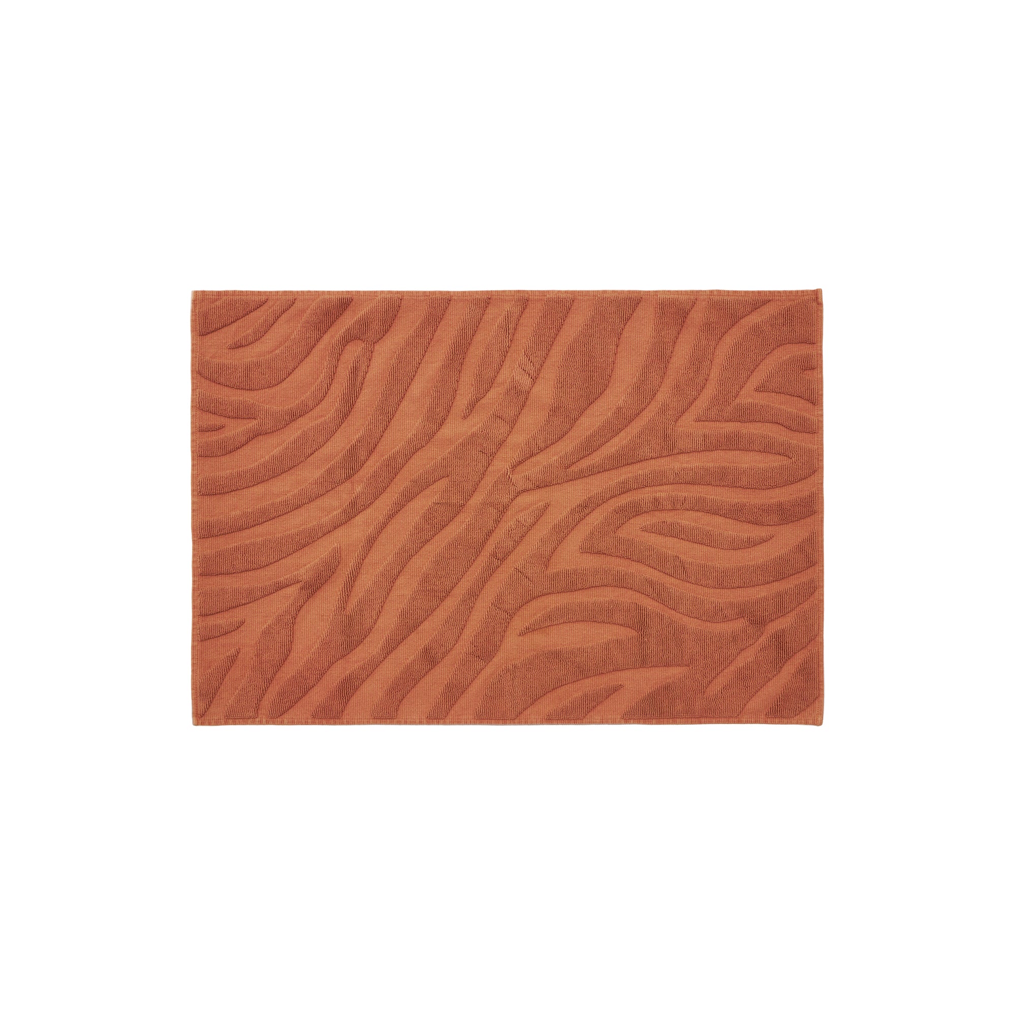 Goda 100% cotton bath mat in terracotta, 50 x 70 cm