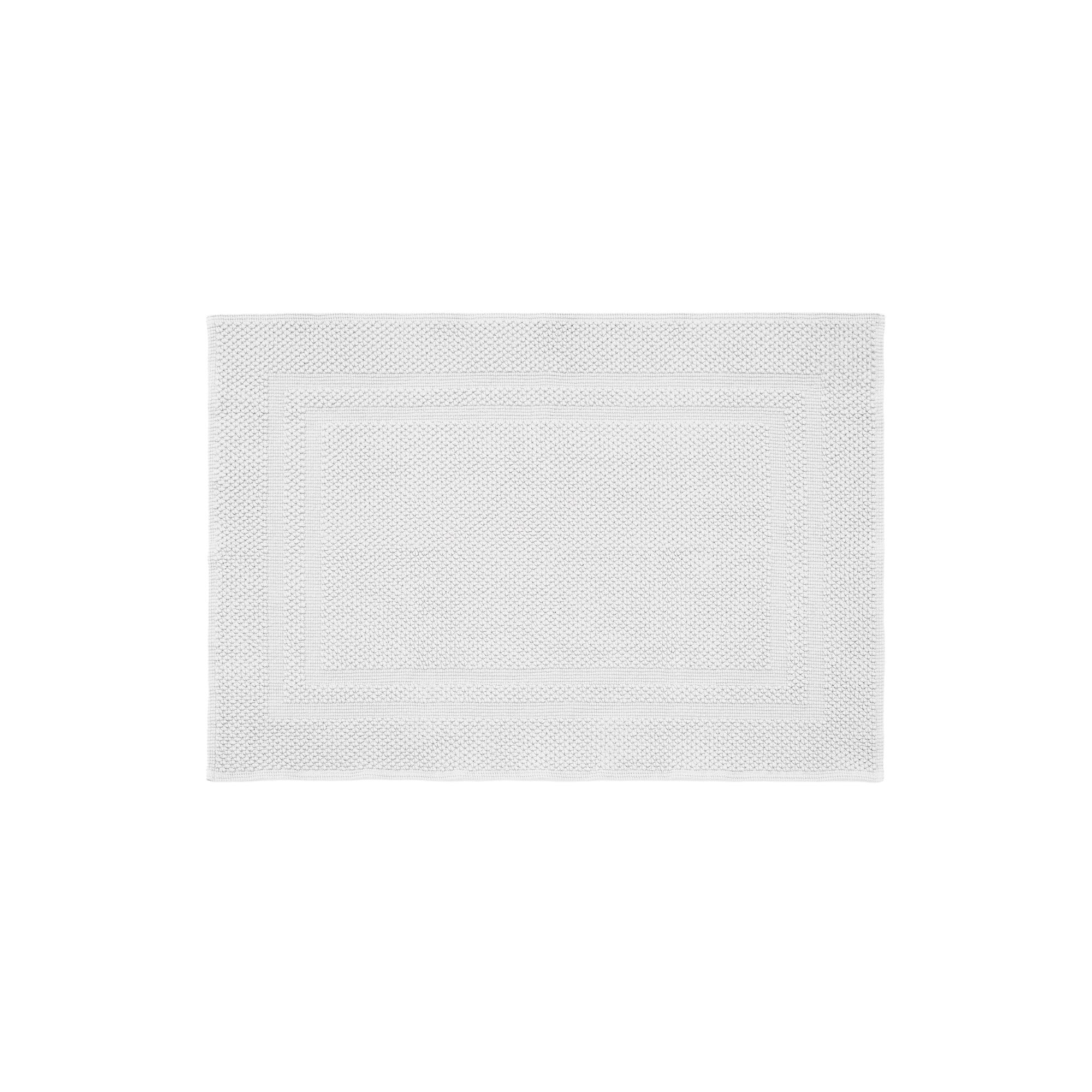 Yanay 100% cotton bath mat in white, 50 x 70 cm