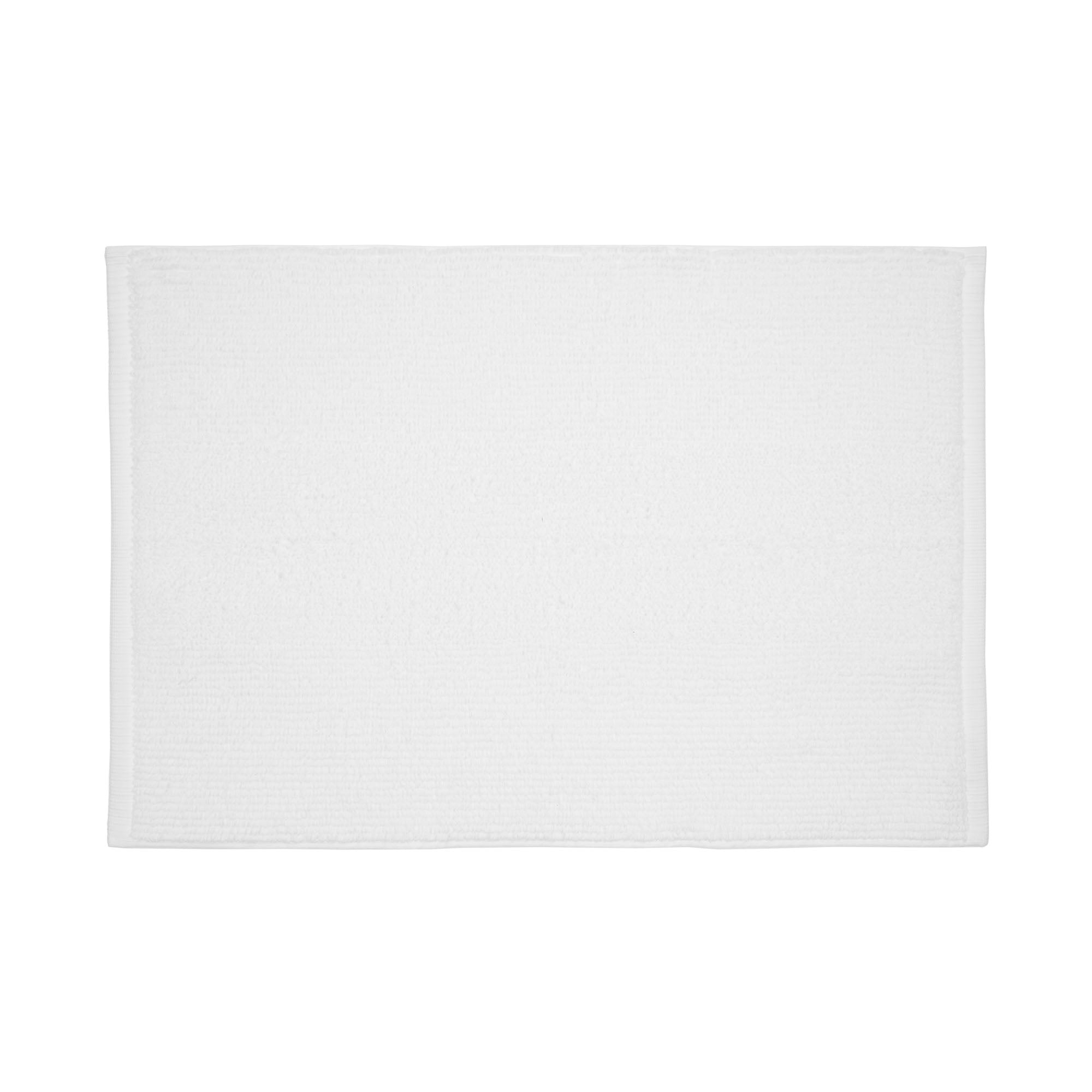 Yeni fürdőszőnyeg 100% fehér pamutból, 50 x 70 cm-es méretben