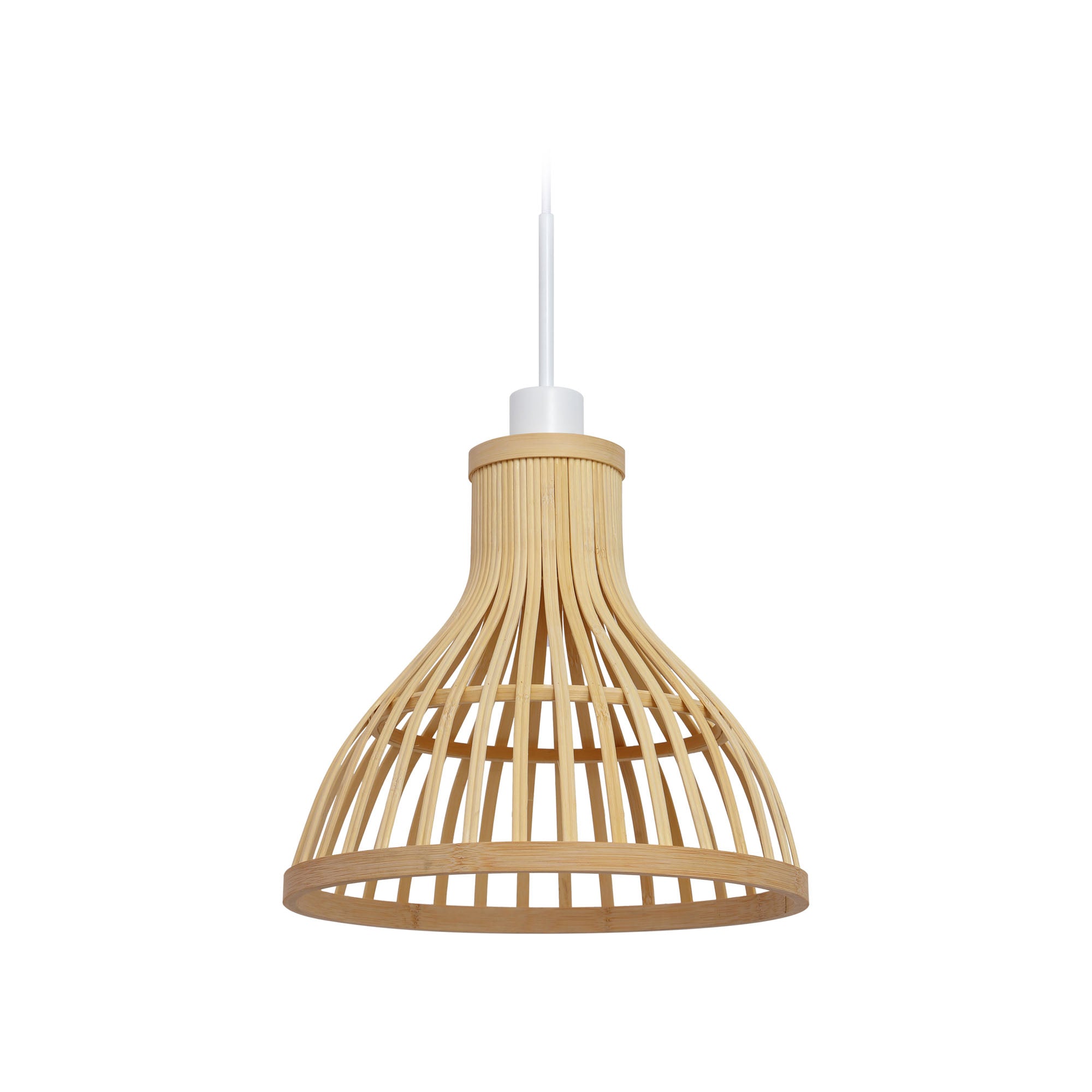 Nathaya bambusz mennyezeti lámpaernyő, natúr kivitelben, Ø 30 cm